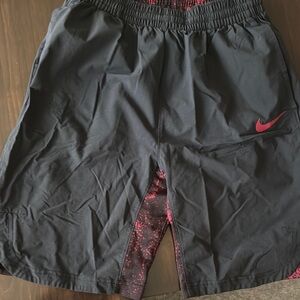 Nike Black and Red Athletic Shorts